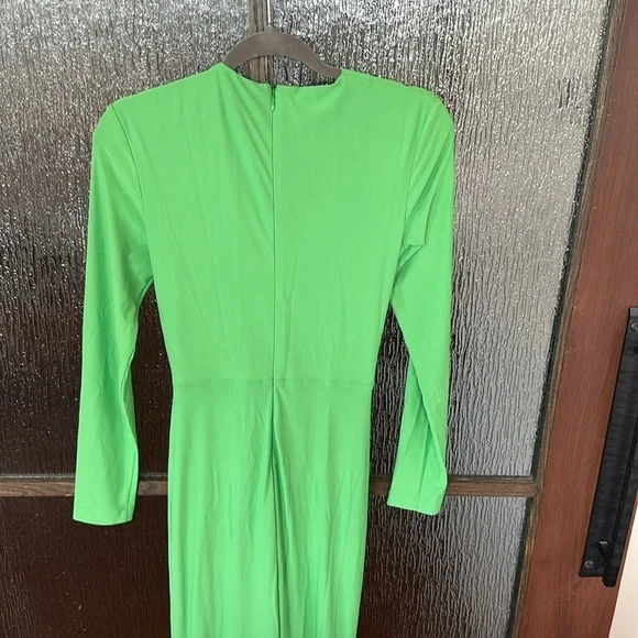 lorena midi dress in bright green solace london The Lorena Midi Dress in Fuchsia main image 1